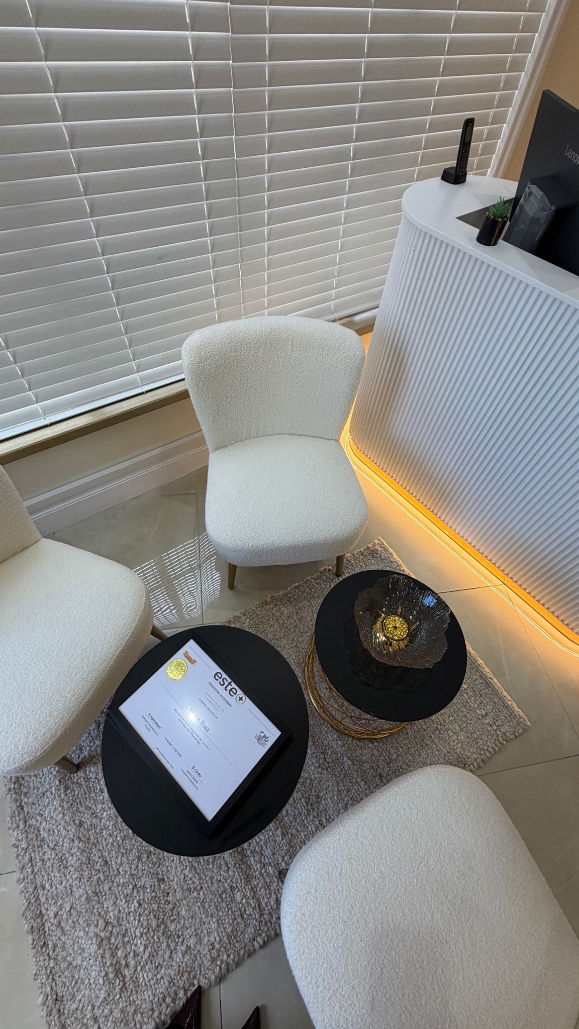 Reception waiting area